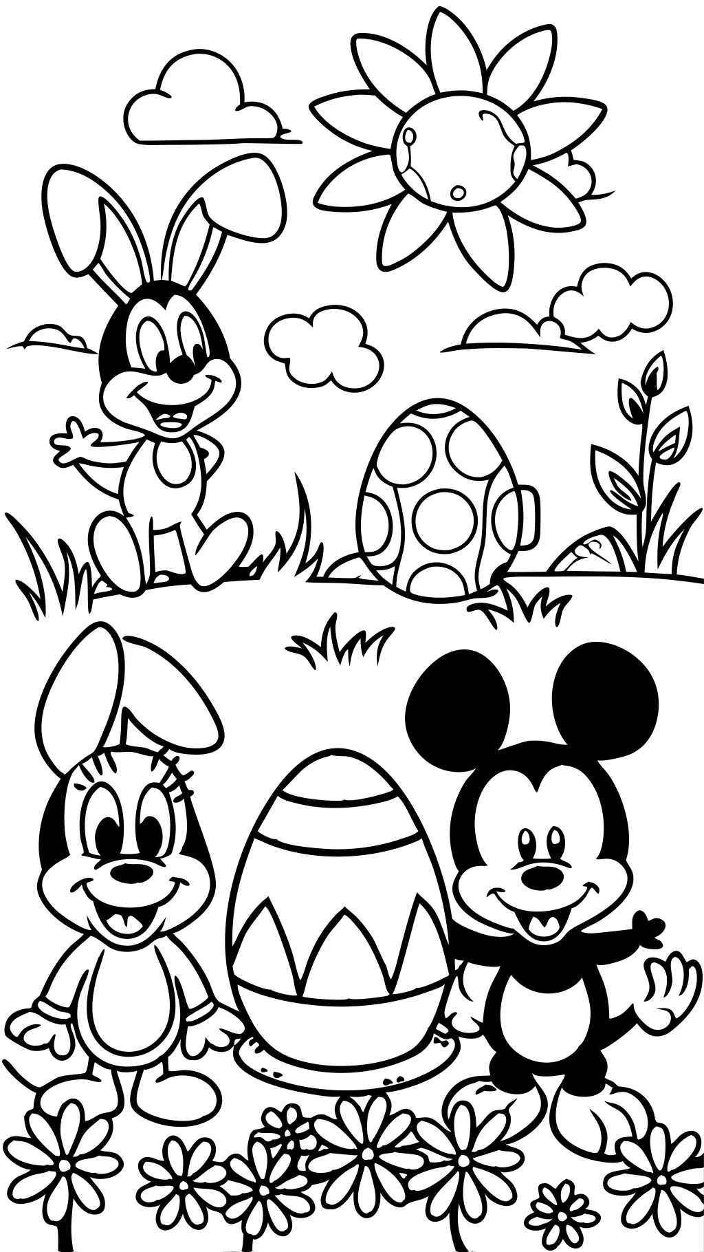 Páginas para colorear de Disney de Pascua